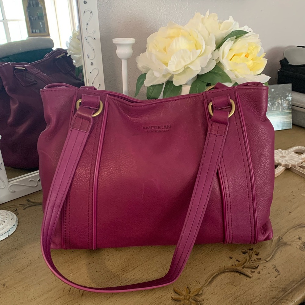 Purple American Leather Co. bag. NWOT. Never been used. Beautiful rich color.